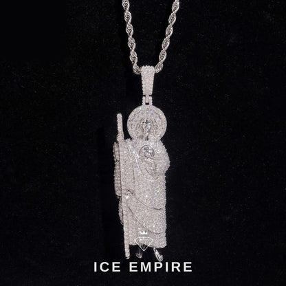Iced Out Rose Gold Plated Moissanite Pendant