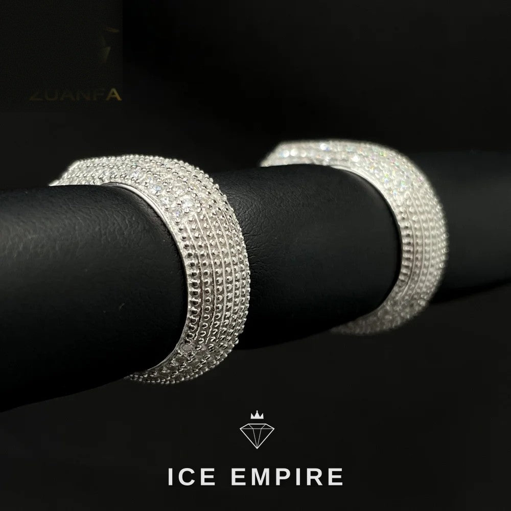 Iced Out Cross 925 Silver Moissanite Ring