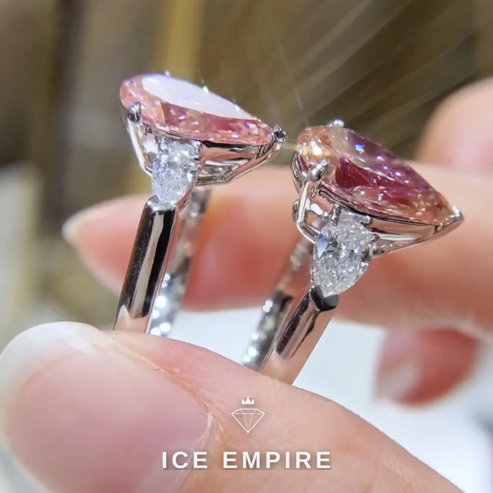 Iced Out 10K Gold Lab Grown Diamond Ring