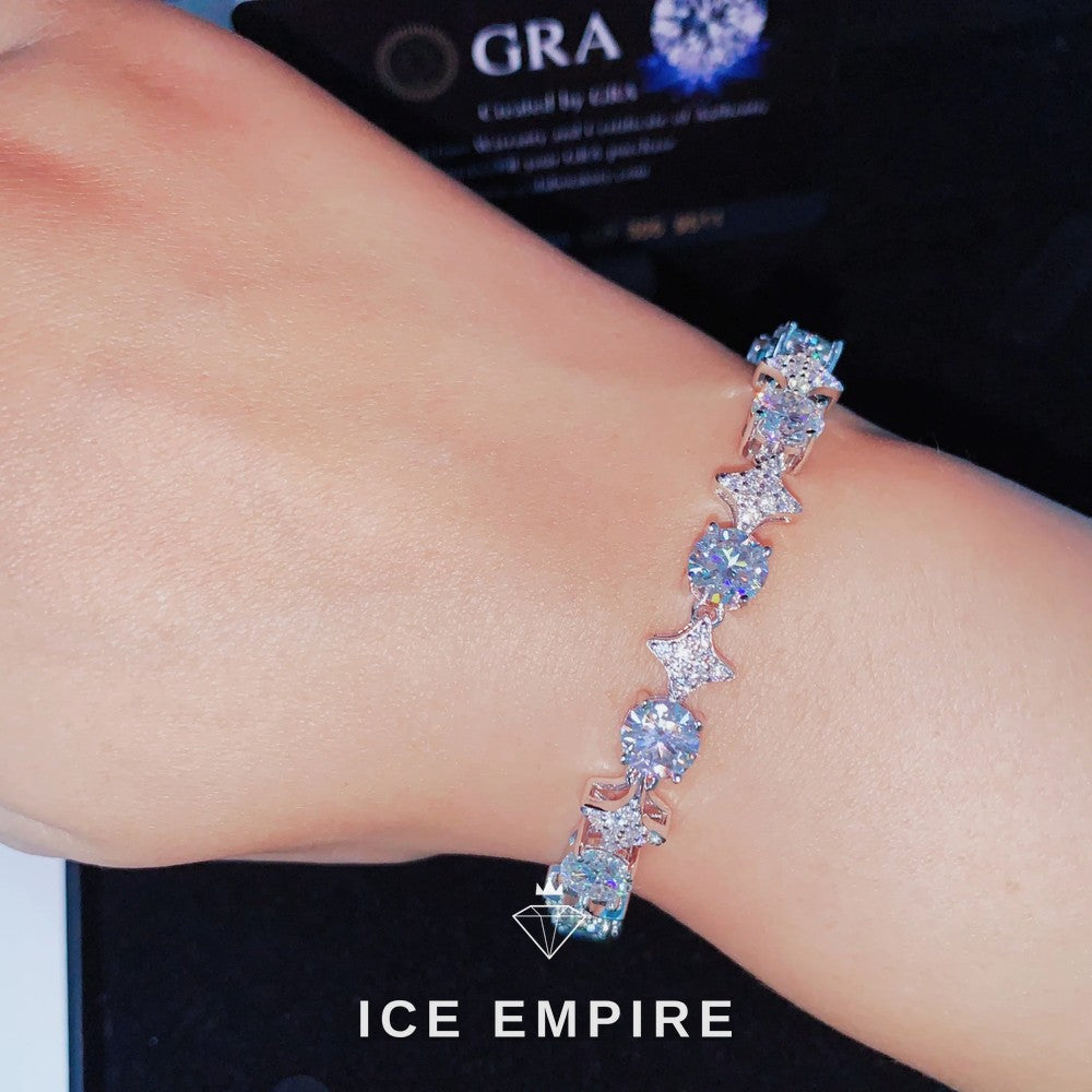 Iced Out Rose Gold Plated Moissanite Cuban Chain