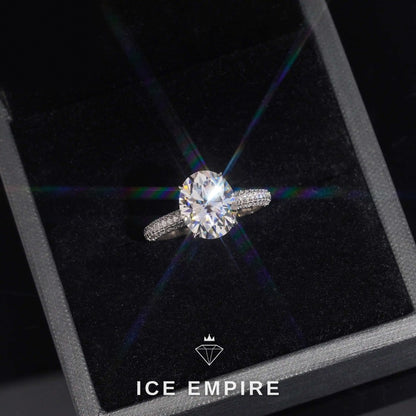 Iced Out Gold Plated Moissanite Wedding Band