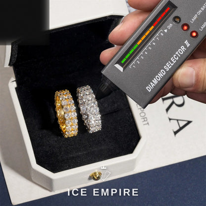 Iced Out 925 Silver Moissanite Ring