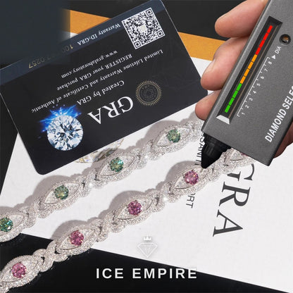 Iced Out 925 Silver Moissanite Cuban Chain