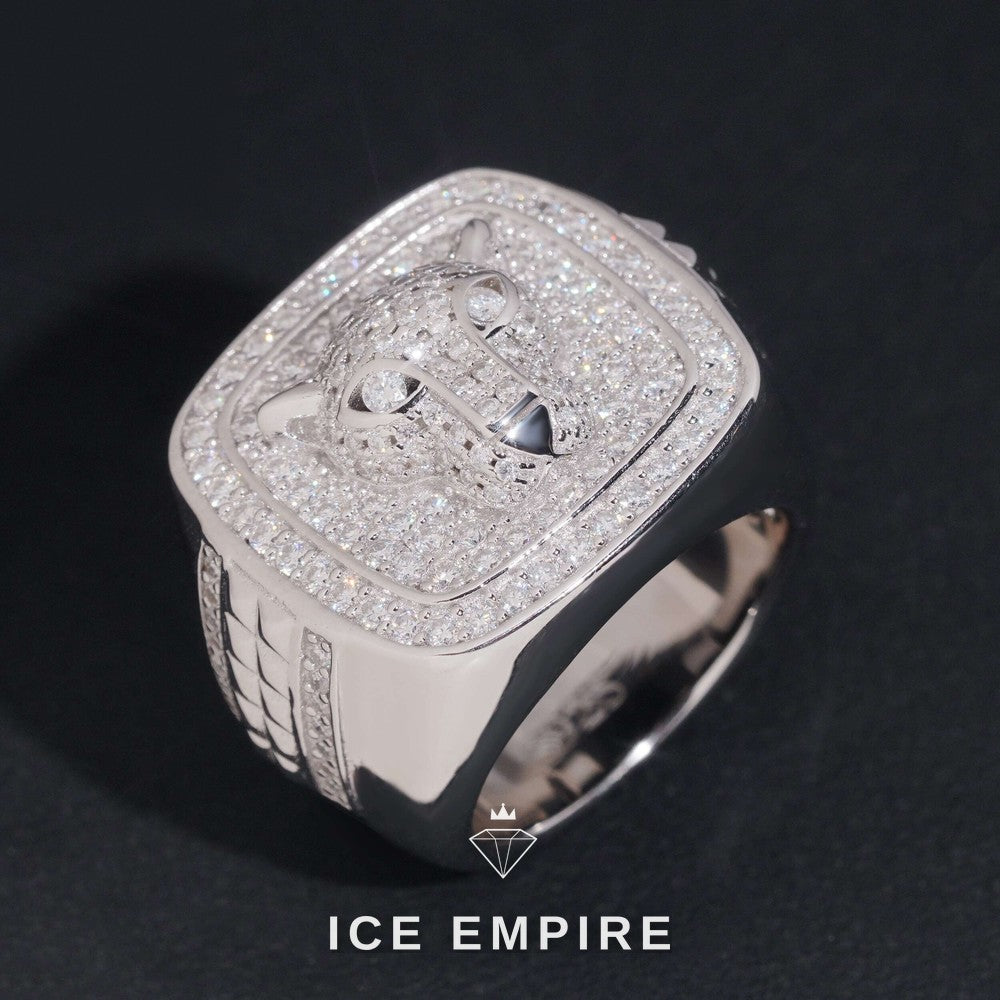 Iced Out Rose Gold Plated Moissanite Ring