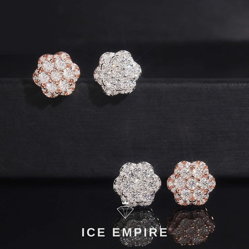 Iced Out Gold Plated Moissanite Earrings