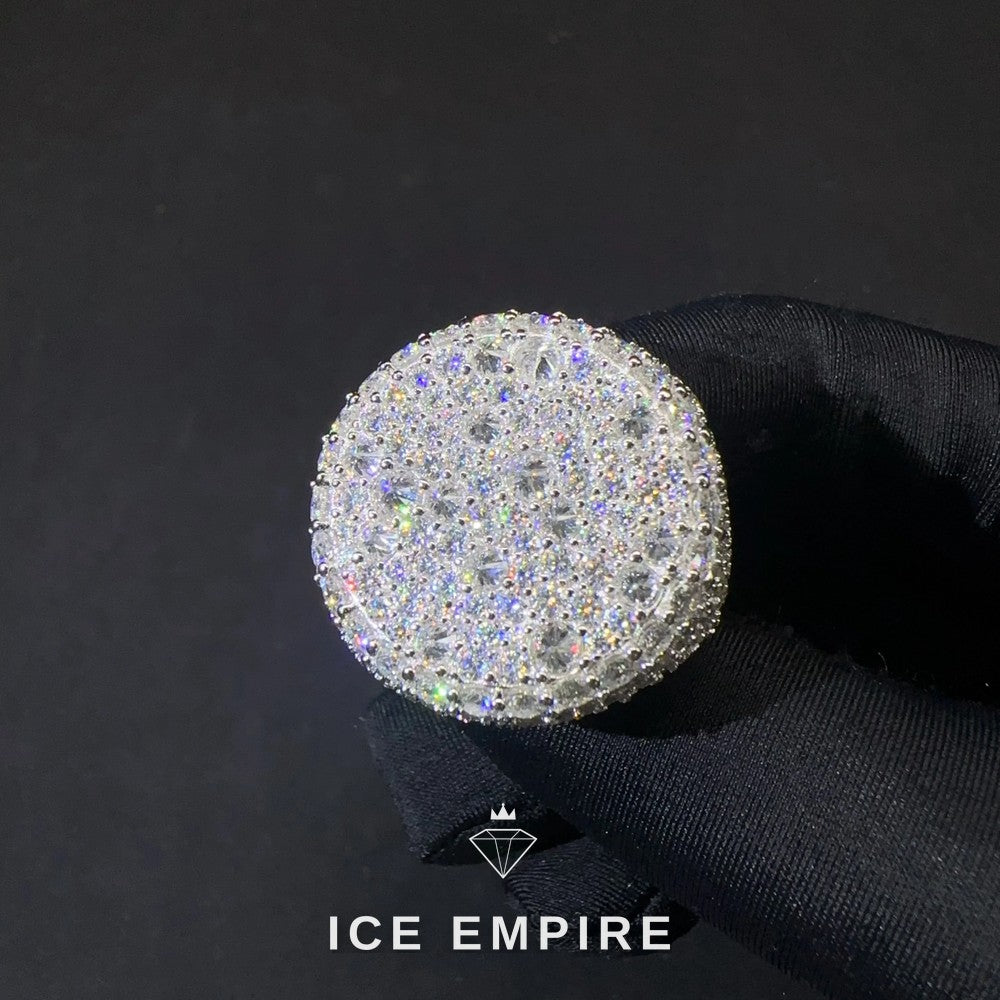 Iced Out 925 Silver Moissanite Ring
