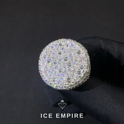 Iced Out 925 Silver Moissanite Ring