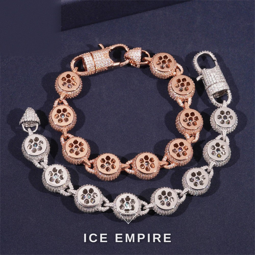 Iced Out 925 Silver Moissanite Cuban Chain