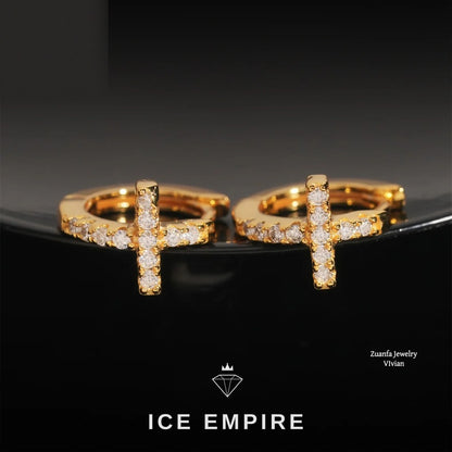 Iced Out 925 Silver Moissanite Earrings