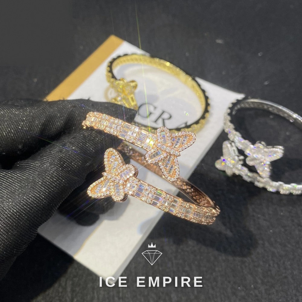 Iced Out Baguette 925 Silver Moissanite Bracelet