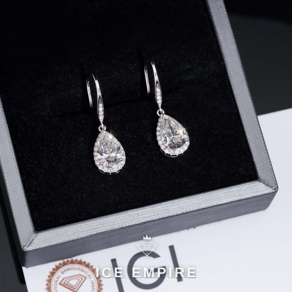 Iced Out 18K Gold Lab Grown Diamond Earrings