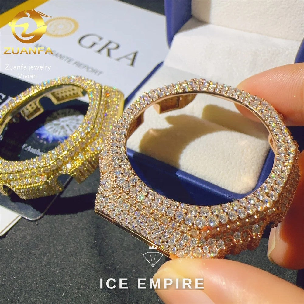 Iced Out 925 Silver Moissanite Watch