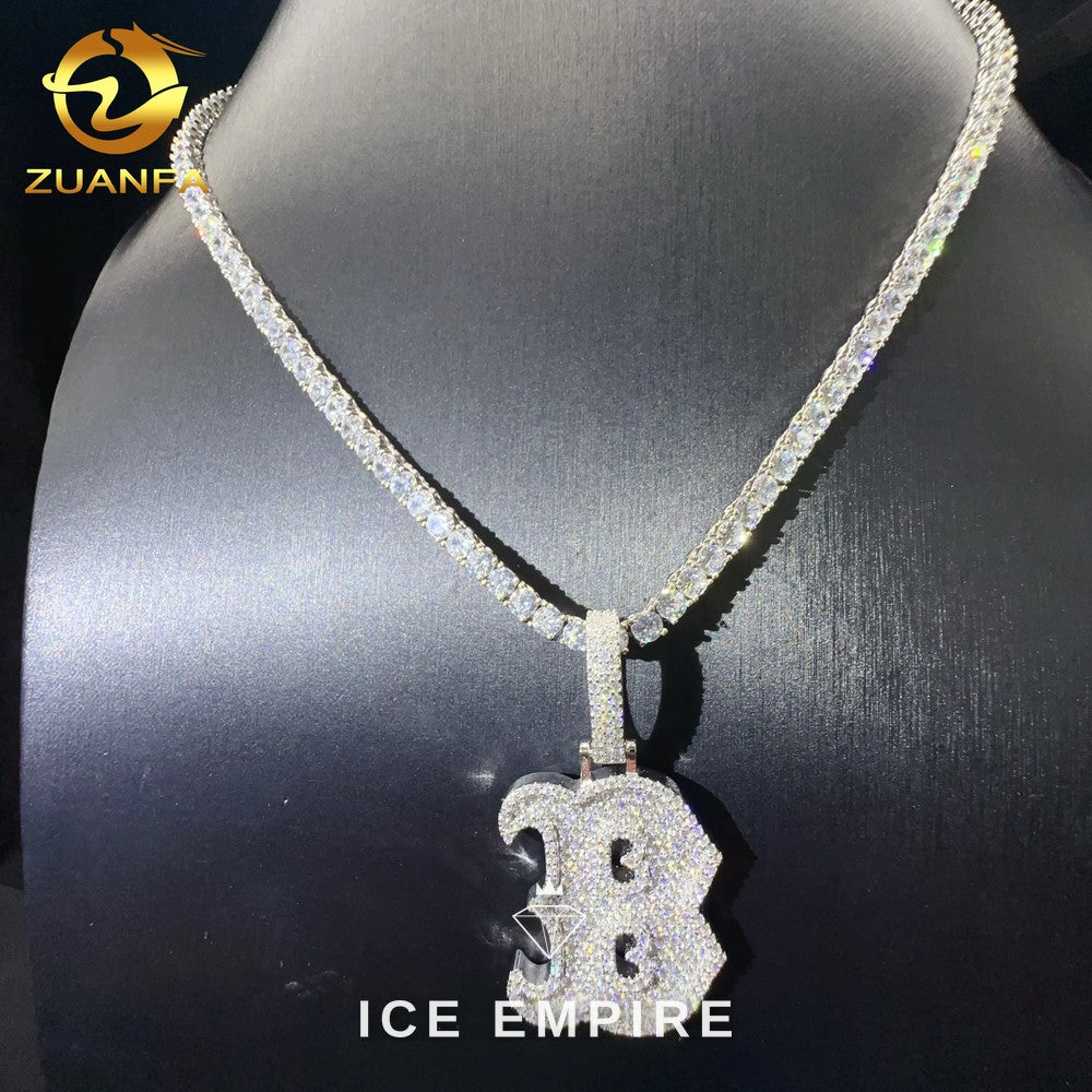 Iced Out Rose Gold Plated Moissanite Pendant
