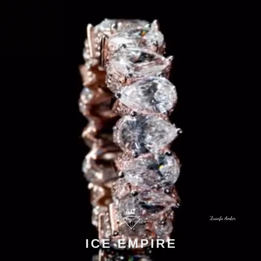 Iced Out 925 Silver Moissanite Ring
