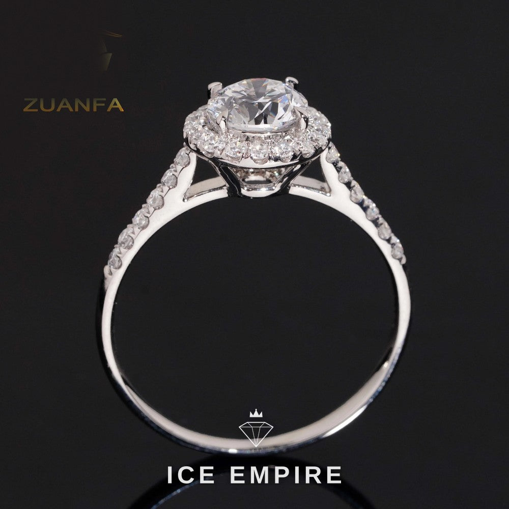 Iced Out Gold Plated Lab Grown Diamond Wedding Band