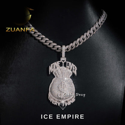 Iced Out Baguette Rose Gold Plated Pendant