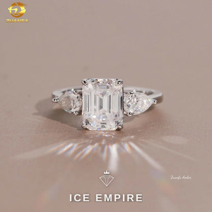 Iced Out Gold Plated Moissanite Wedding Band