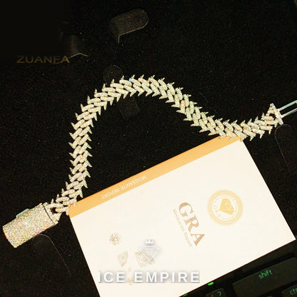 Iced Out Rose Gold Plated Moissanite Cuban Chain