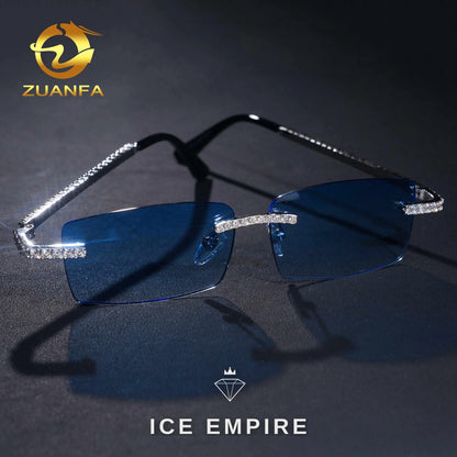 Iced Out 925 Silver Moissanite Glasses