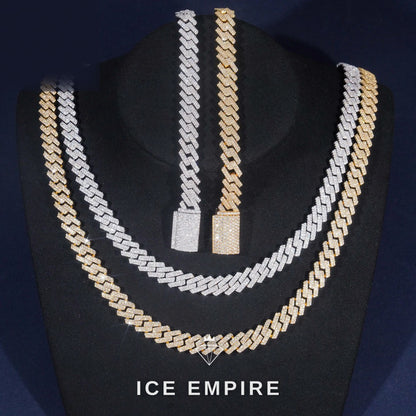 Iced Out Rose Gold Plated Moissanite Cuban Chain