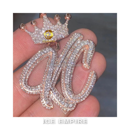 Iced Out 925 Silver Moissanite Pendant