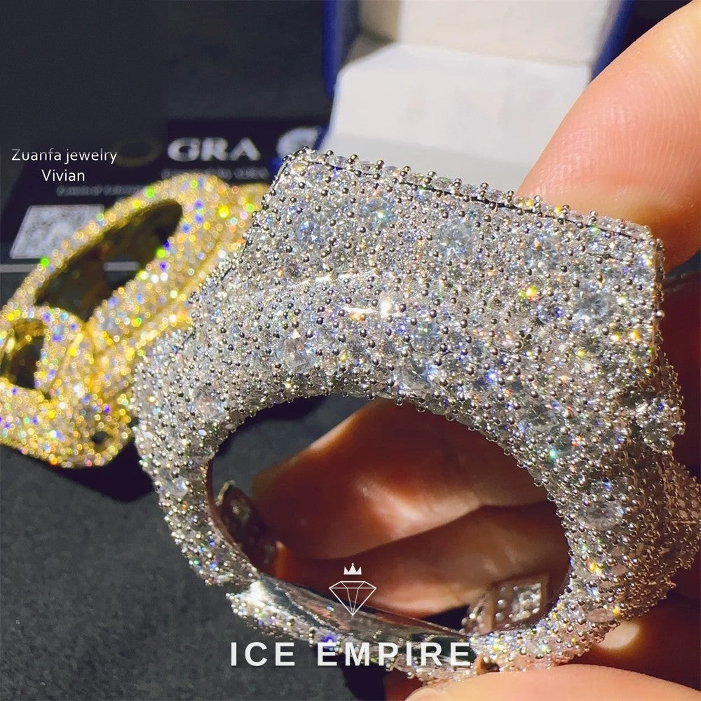 Iced Out 925 Silver Moissanite Watch