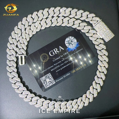 Iced Out Rose Gold Plated Moissanite Cuban Chain