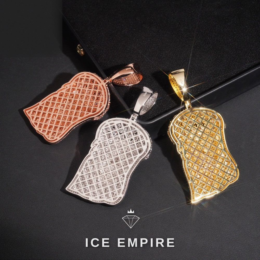 Iced Out Rose Gold Plated Moissanite Pendant