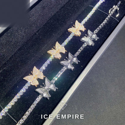 Iced Out 925 Silver Moissanite Tennis Bracelet