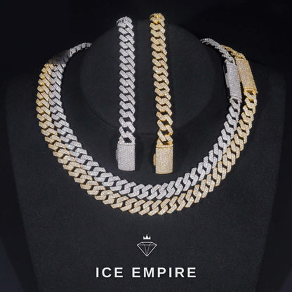 Iced Out Rose Gold Plated Moissanite Cuban Chain