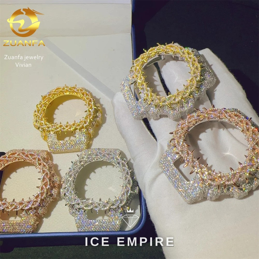 Iced Out 925 Silver Moissanite Watch