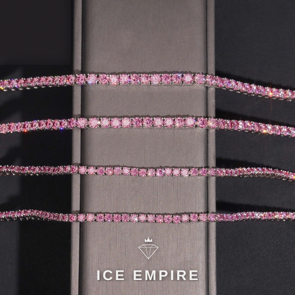 Iced Out Gold Plated Moissanite Tennis Bracelet