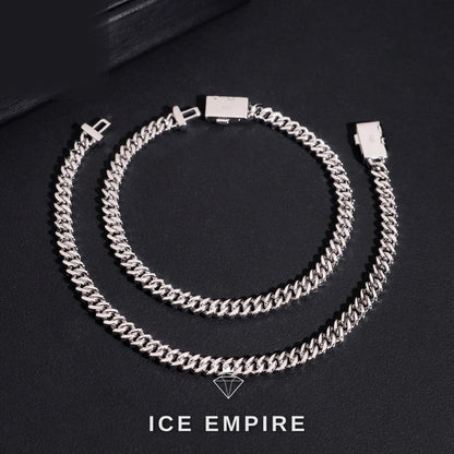 Iced Out Rose Gold Plated Moissanite Cuban Chain