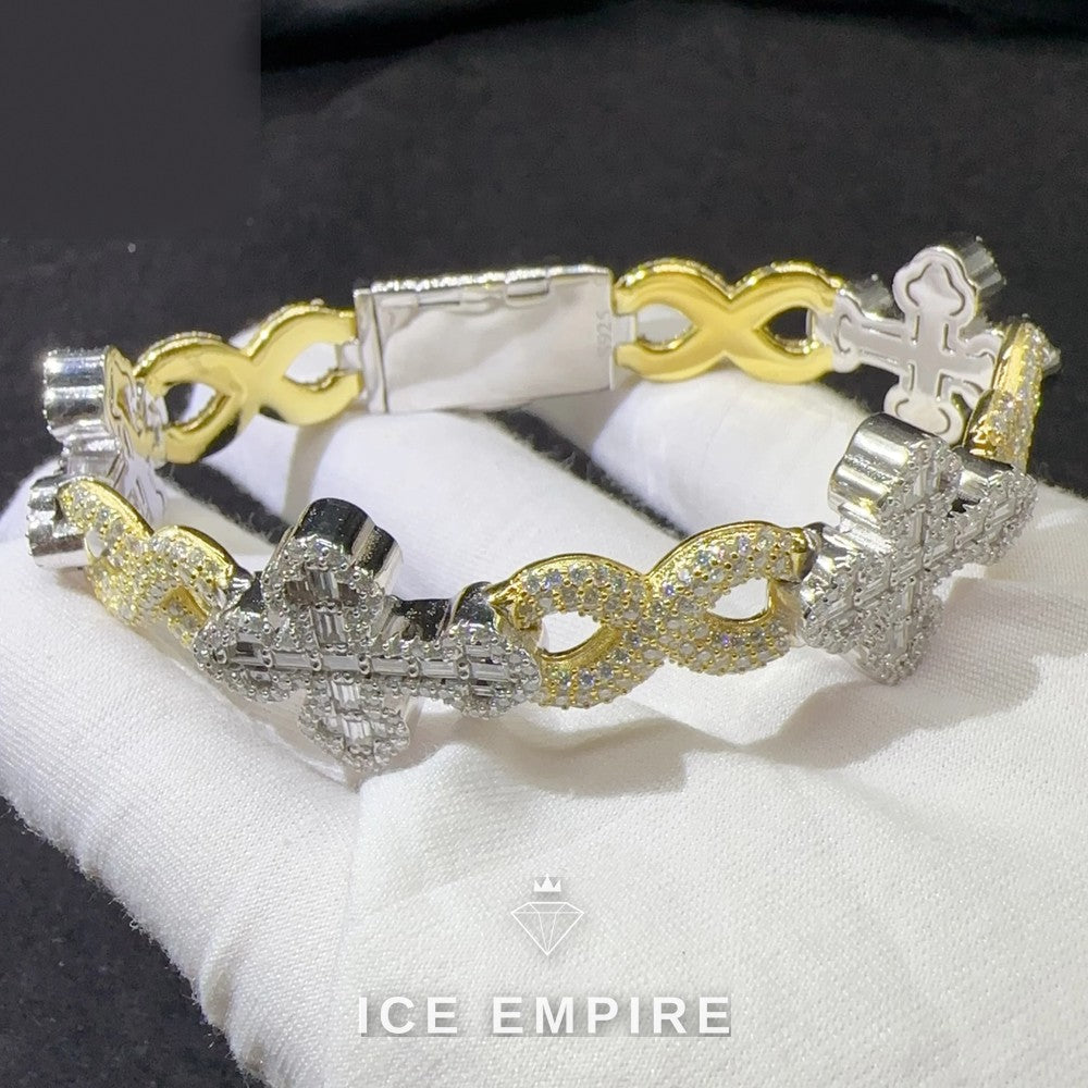 Iced Out 925 Silver Moissanite Cuban Chain