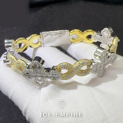 Iced Out 925 Silver Moissanite Cuban Chain