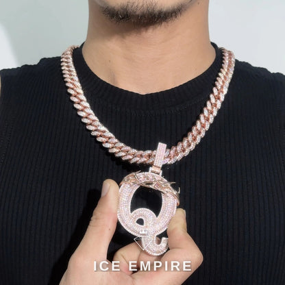 Iced Out Rose Gold Plated Pendant