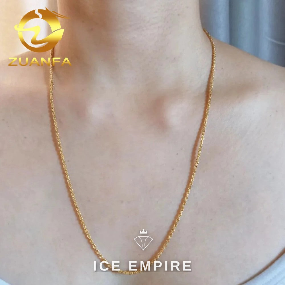 Iced Out Rose Gold Plated Cuban Chain