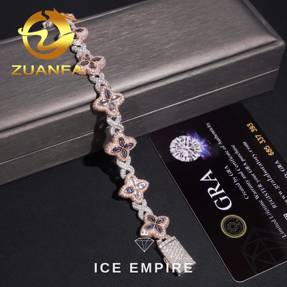 Iced Out 925 Silver Moissanite Bracelet