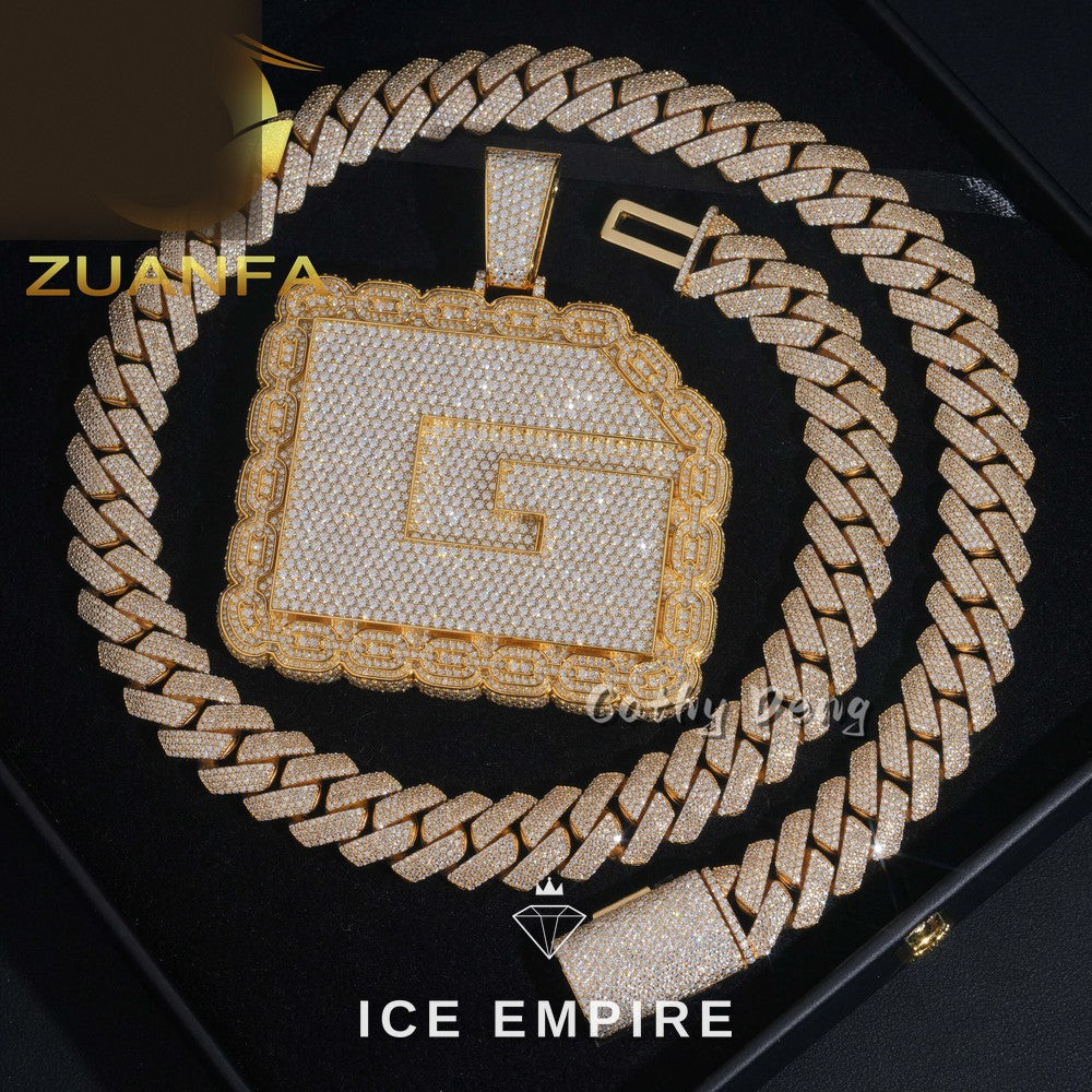 Iced Out Rose Gold Plated Pendant