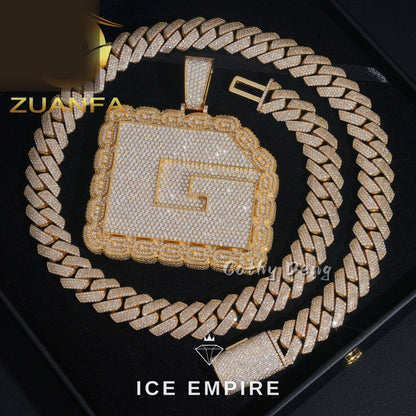 Iced Out Rose Gold Plated Pendant