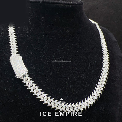 Iced Out Gold Plated Moissanite Cuban Chain