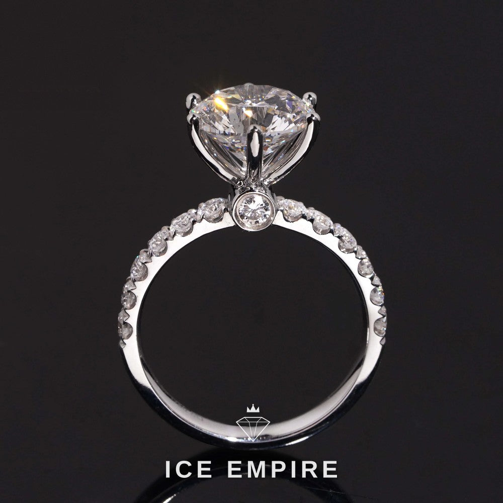 Iced Out 18K Gold Lab Grown Diamond Wedding Band