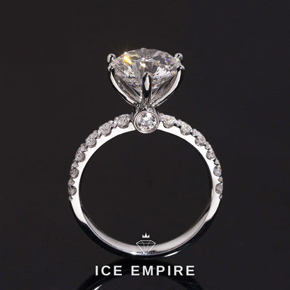Iced Out 18K Gold Lab Grown Diamond Wedding Band