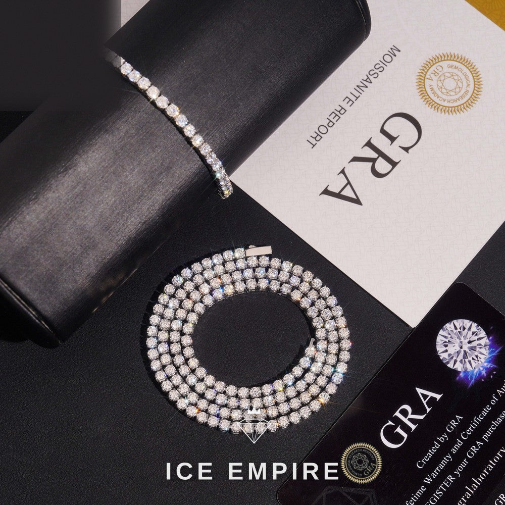 Iced Out Rose Gold Plated Moissanite Cuban Chain