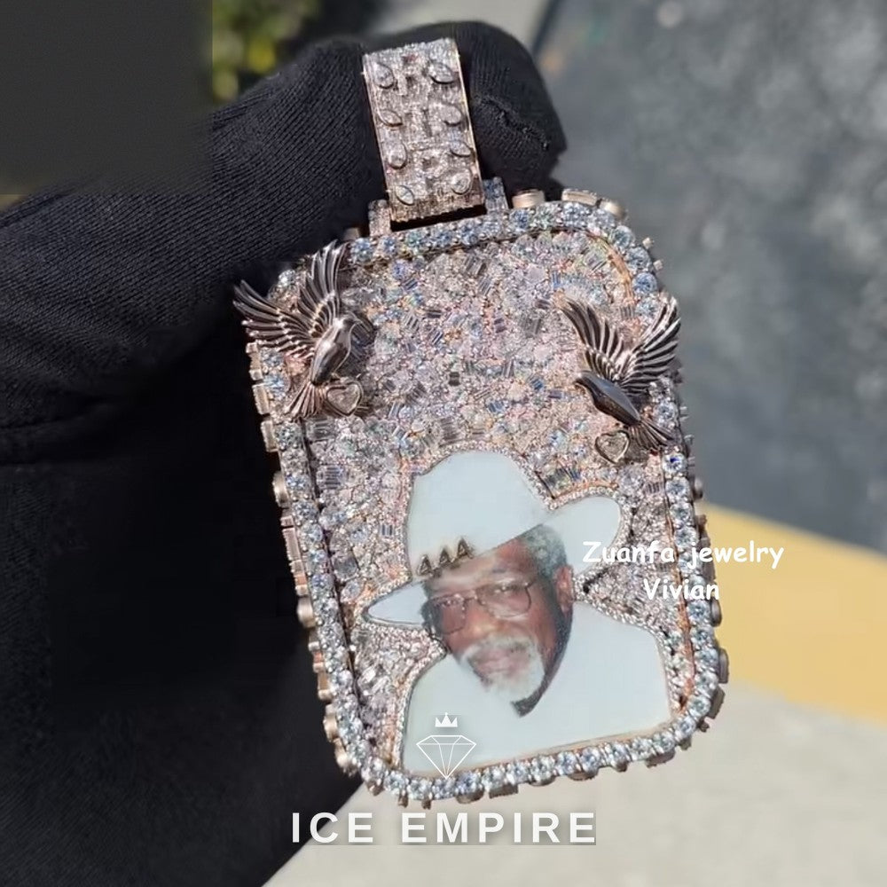 Iced Out 925 Silver Moissanite Pendant