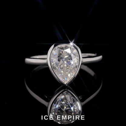 Iced Out 18K Gold Moissanite Wedding Band