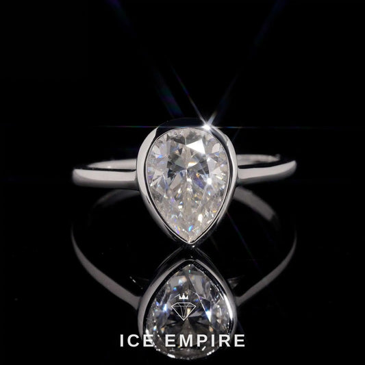 Iced Out 18K Gold Moissanite Wedding Band