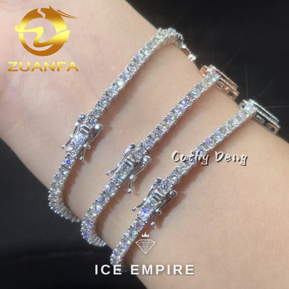 Iced Out Heart Rose Gold Plated Moissanite Cuban Chain