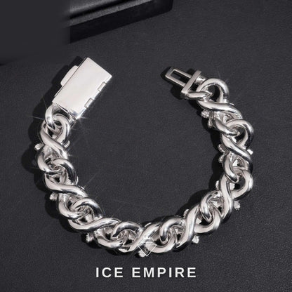 Iced Out 925 Silver Moissanite Cuban Chain