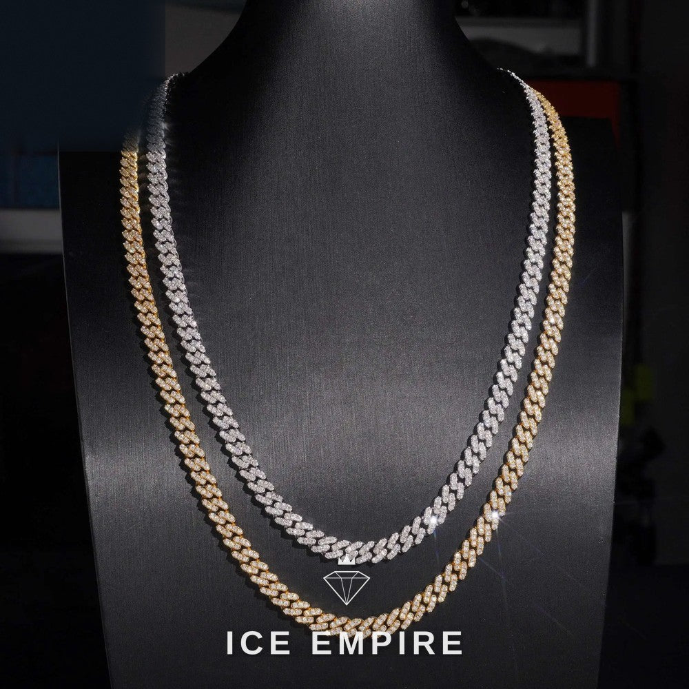 Iced Out Rose Gold Plated Moissanite Cuban Chain